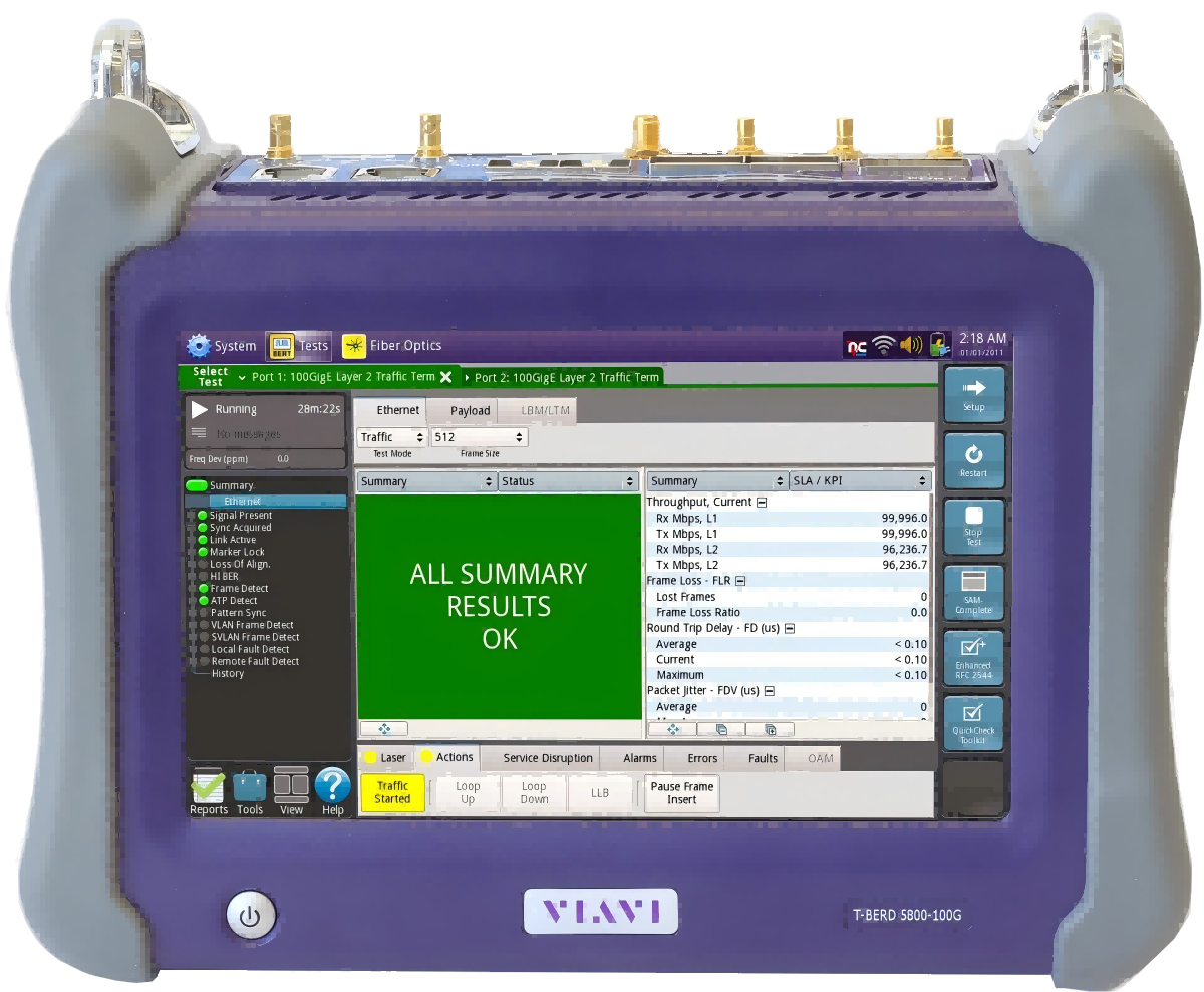 Viavi MTS-5800 手持式網(wǎng)絡(luò)測試儀（光時域反射儀 / OTDR）